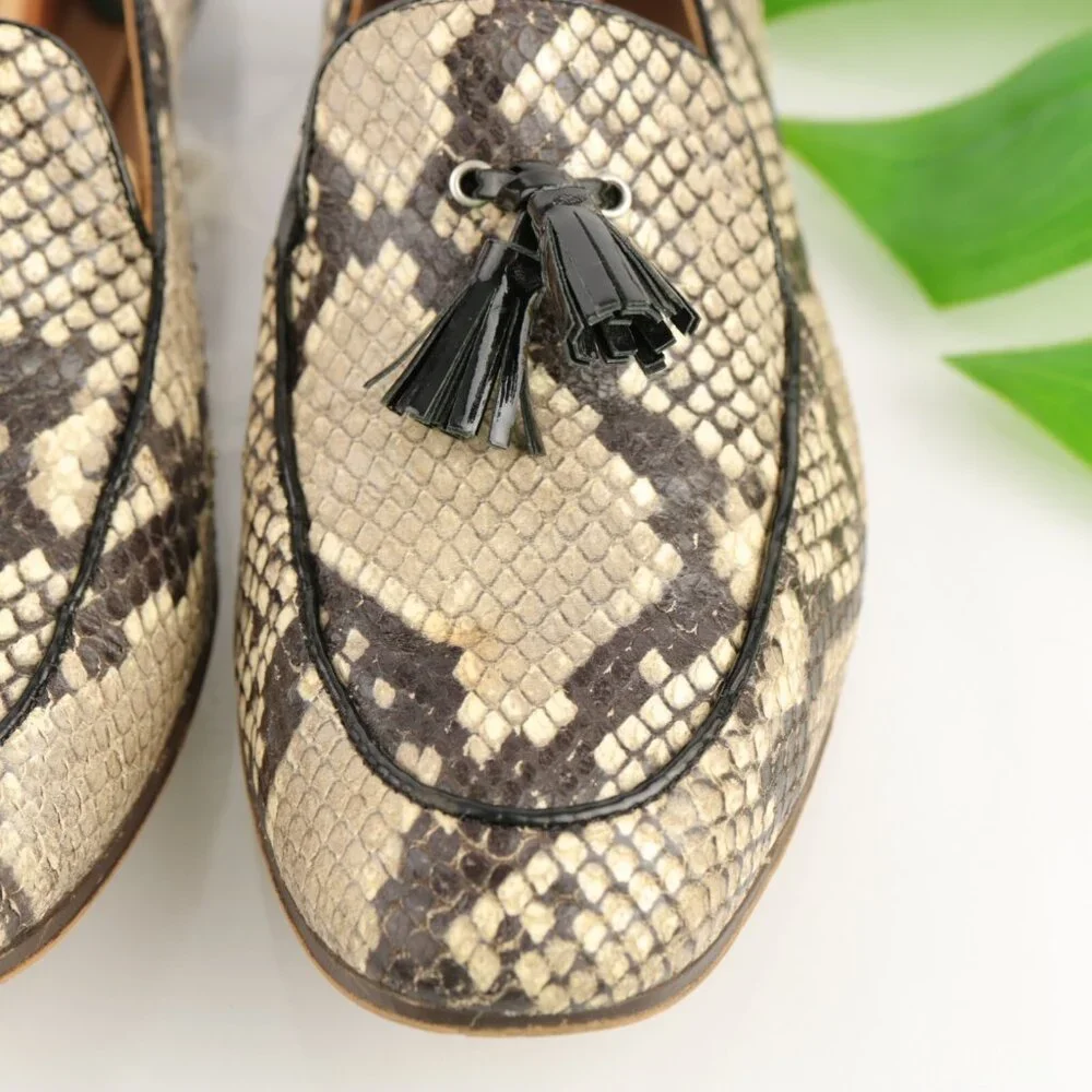 J Crew Womens Charlie Loafer Size 8 Brown Tasseled‎ Slip On Venetian Flat Shoe